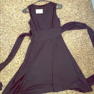 Black wrap dress